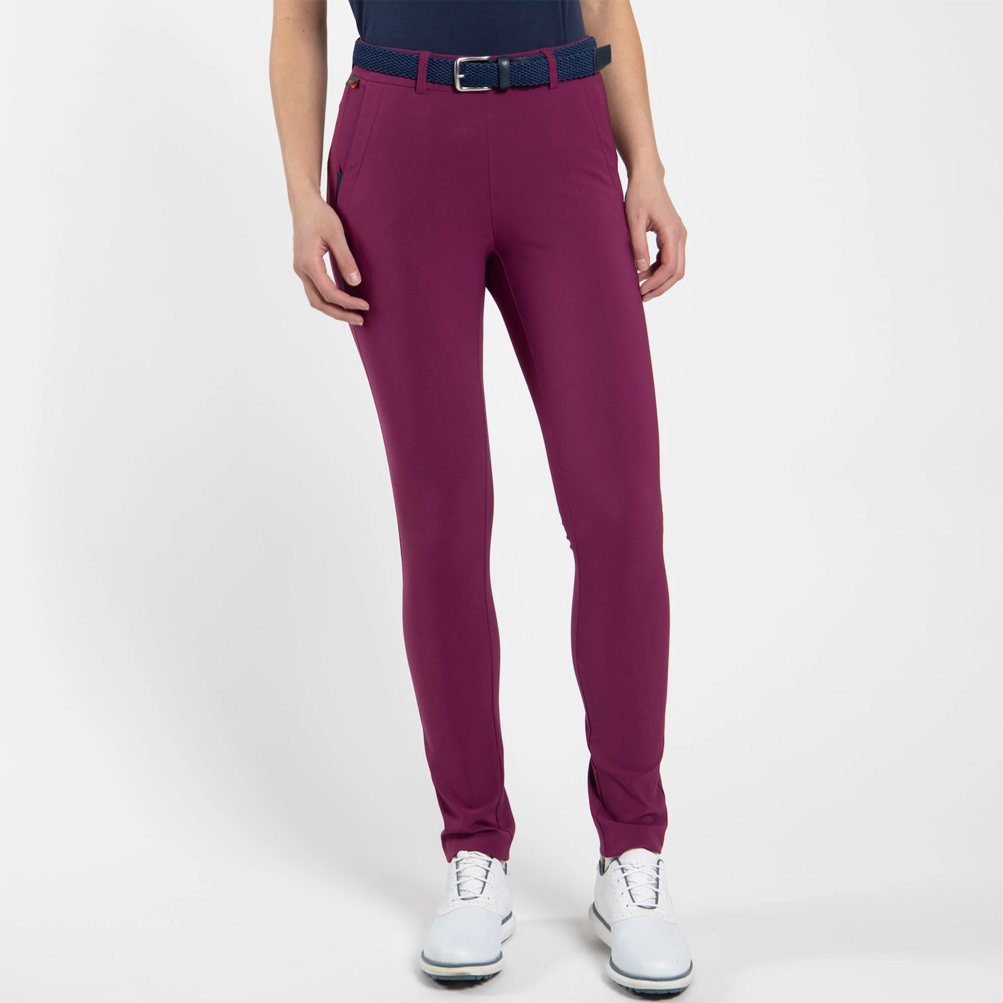 KJUS Warm Brushed Ladies Golf Treggings Deep Ruby